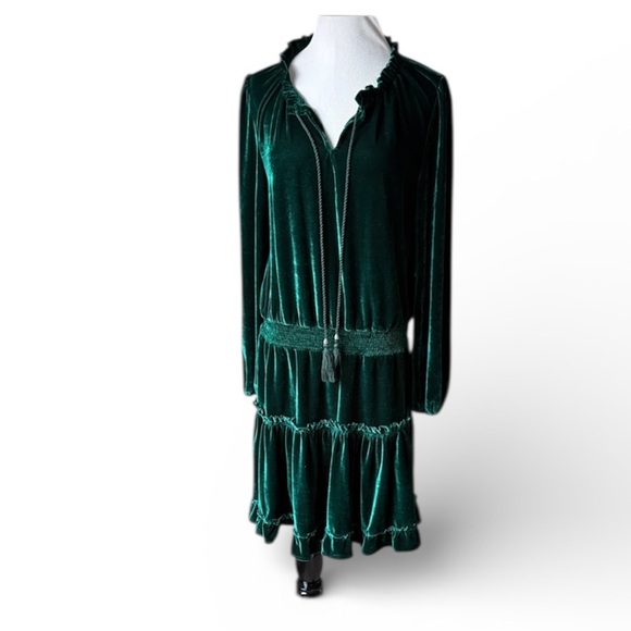 Listicle Emerald Green Velvet Dress - Picture 11 of 12